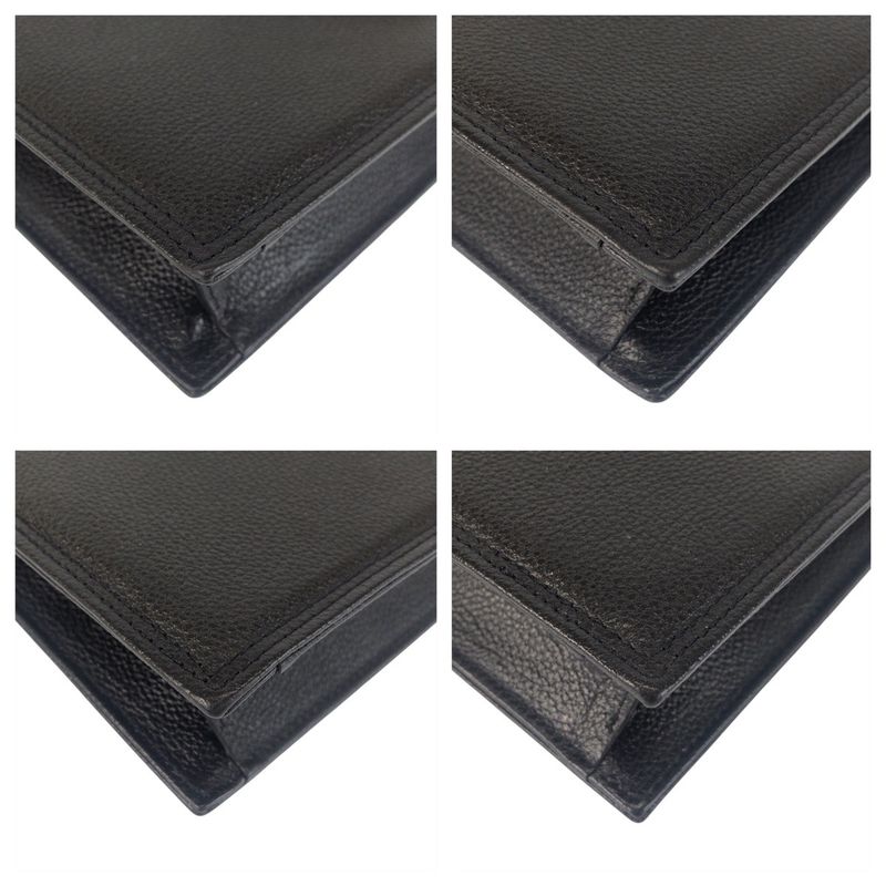 Saint Laurent Yves Vintage YSL Black Leather Clutch