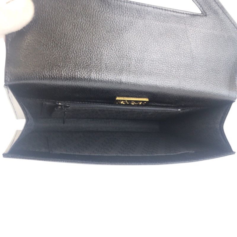 Saint Laurent Yves Vintage YSL Black Leather Clutch