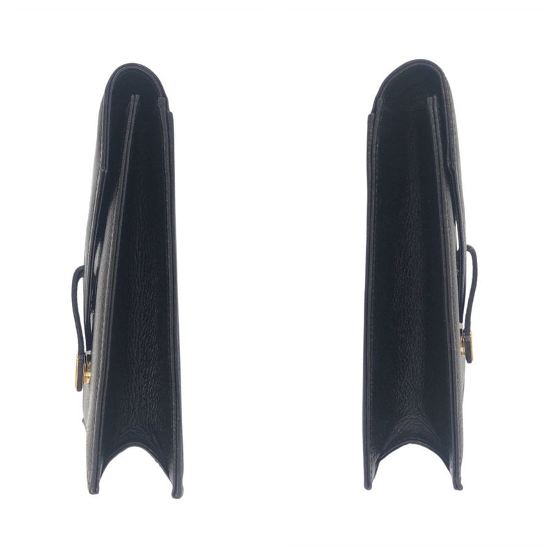 Saint Laurent Yves Vintage YSL Black Leather Clutch