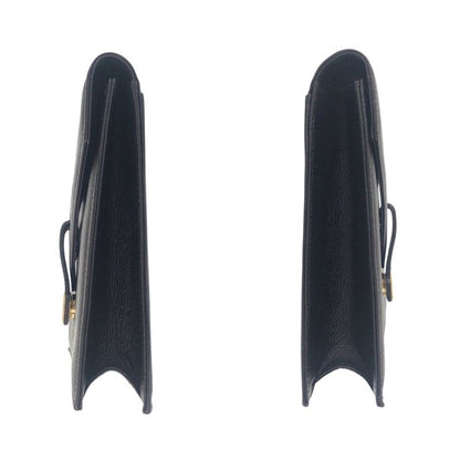 Saint Laurent Yves Vintage YSL Black Leather Clutch