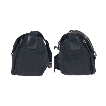 Prada Tessuto Black Nylon Leather Shoulder Bag