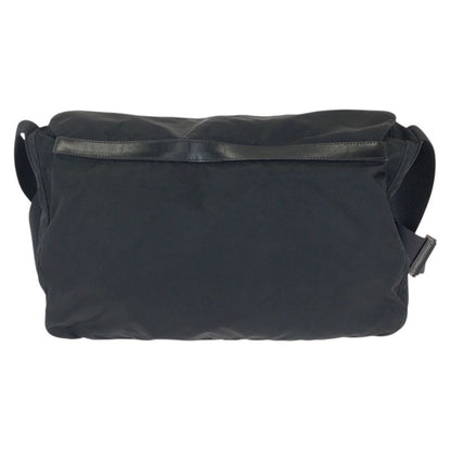 Prada Tessuto Black Nylon Leather Shoulder Bag