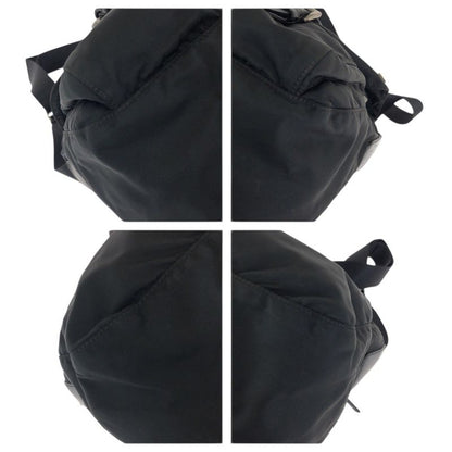 Prada Tessuto Black Nylon Leather Shoulder Bag