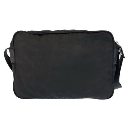 Prada Tessuto Black Silver Nylon Shoulder Bag Pochette