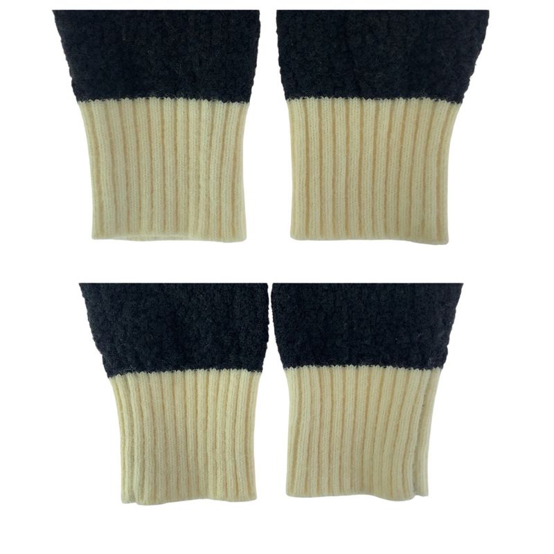 Celine Hoodie M Not Available in Japan Black White Wool Sweater Knit Long Sleeve
