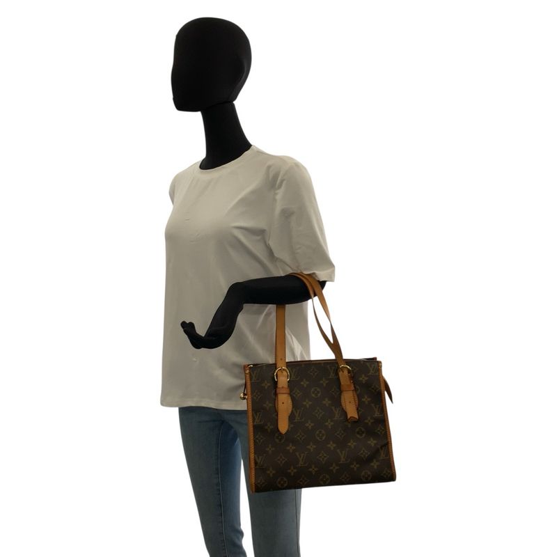 Louis Vuitton Monogram Popincourt Brown Gold Tote