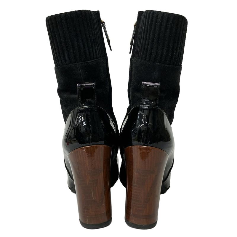 Louis Vuitton Short Boots 36.5 Black Leather