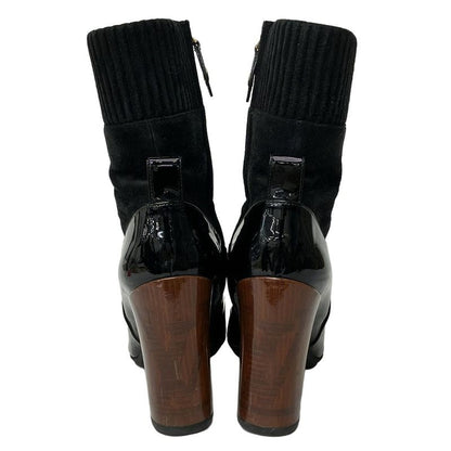 Louis Vuitton Short Boots 36.5 Black Leather