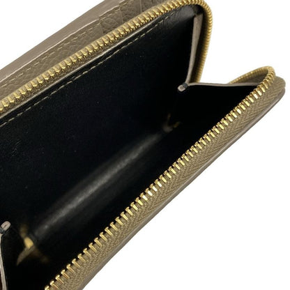 Saint Laurent Paris Bifold Wallet Tiny Gray Zip Around Leather