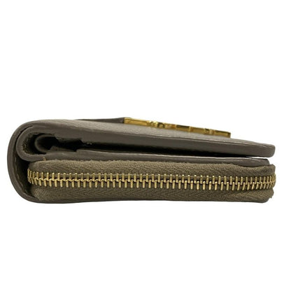 Saint Laurent Paris Bifold Wallet Tiny Gray Zip Around Leather