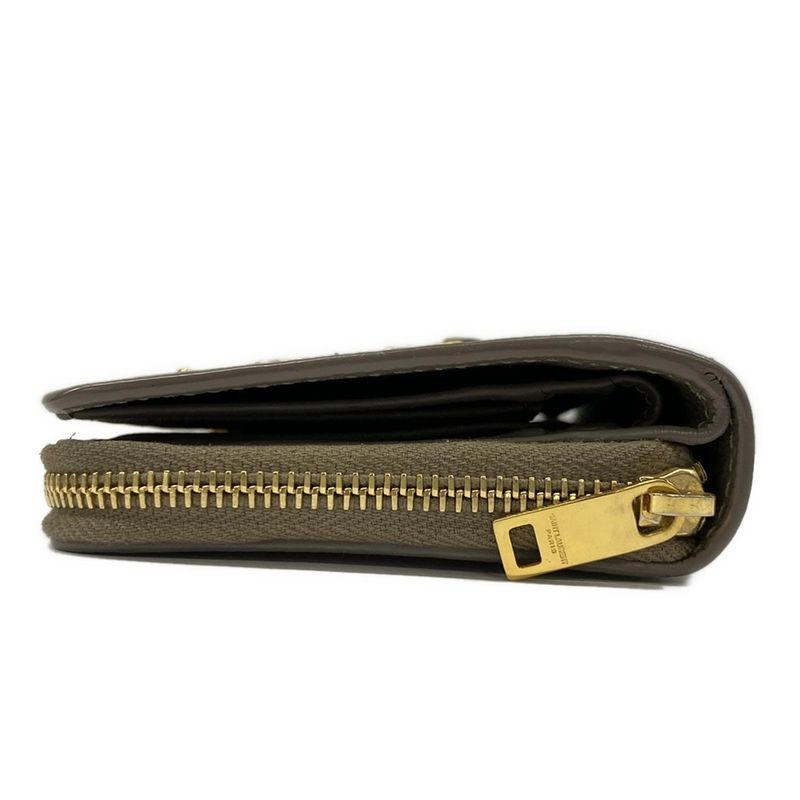 Saint Laurent Paris Bifold Wallet Tiny Gray Zip Around Leather