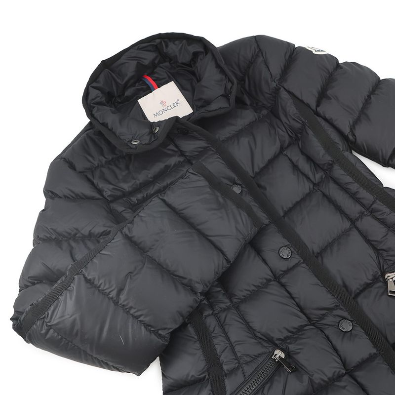 Moncler Mont Cles Down Coat Hermifur Nylon 0 Black