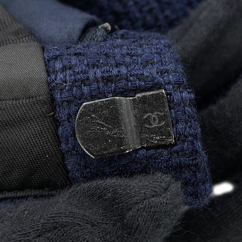Chanel Pants CC Logo Tweed Shorts 36