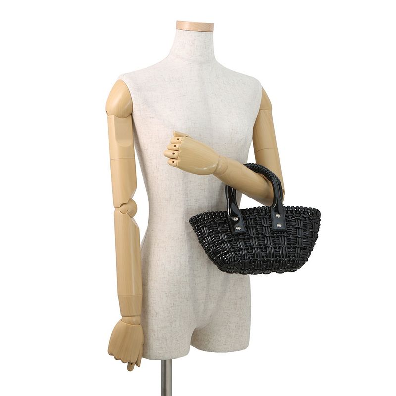 Balenciaga Bistro Xxs Patent 2-Way Shoulder Bag Black