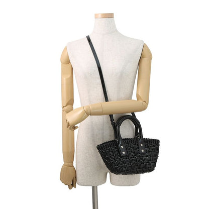 Balenciaga Bistro Xxs Patent 2-Way Shoulder Bag Black