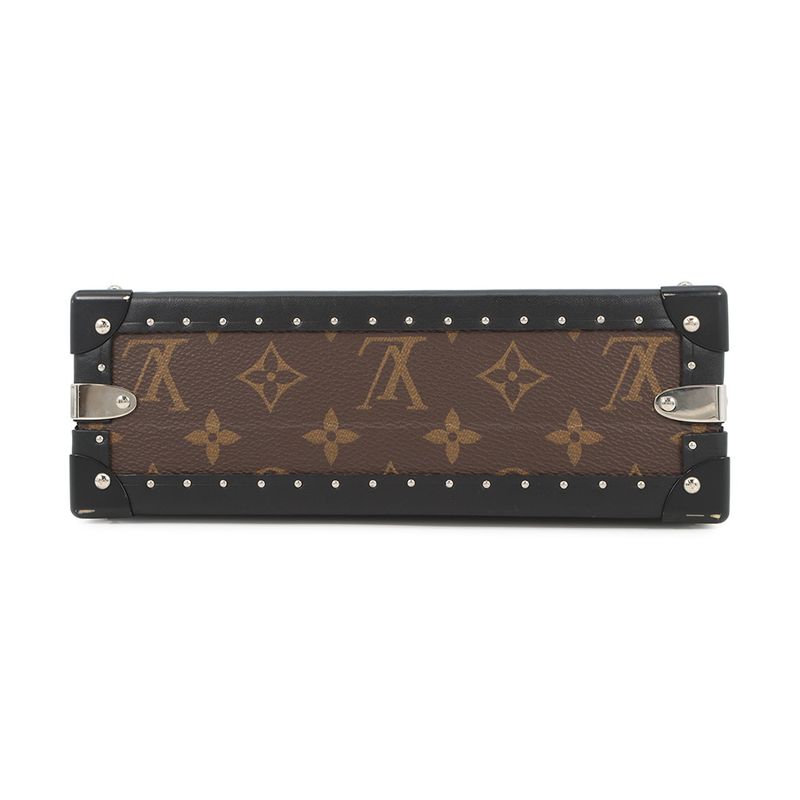 Louis Vuitton Shoulder Bag Monogram Macassar Clutch Box Black
