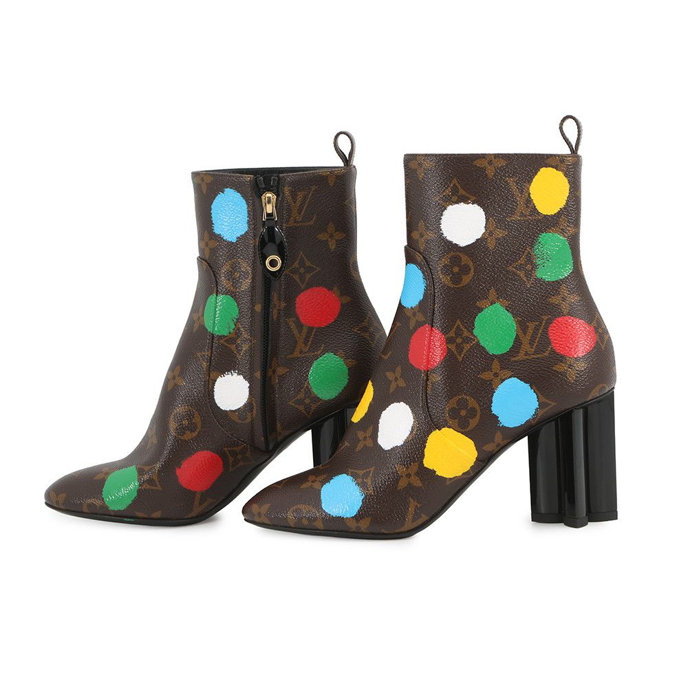 Louis Vuitton Boots LV Yk Silhouette Line Ankle Short 36 Yayoi Kusama — view 2