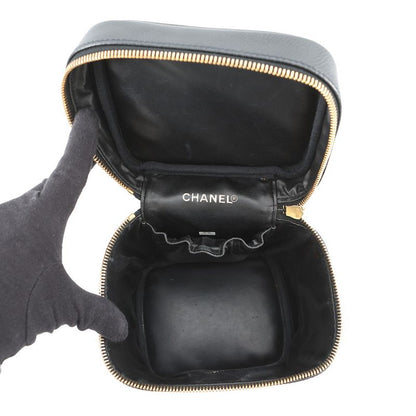Chanel Vanity CC Logo Caviar Leather Vertical Pouch