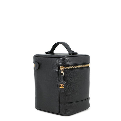 Chanel Vanity CC Logo Caviar Leather Vertical Pouch