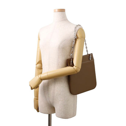 Hermes Shoulder Bag Posh Cricketis Etoupe Silver Swift