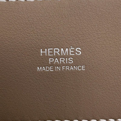 Hermes Shoulder Bag Posh Cricketis Etoupe Silver Swift