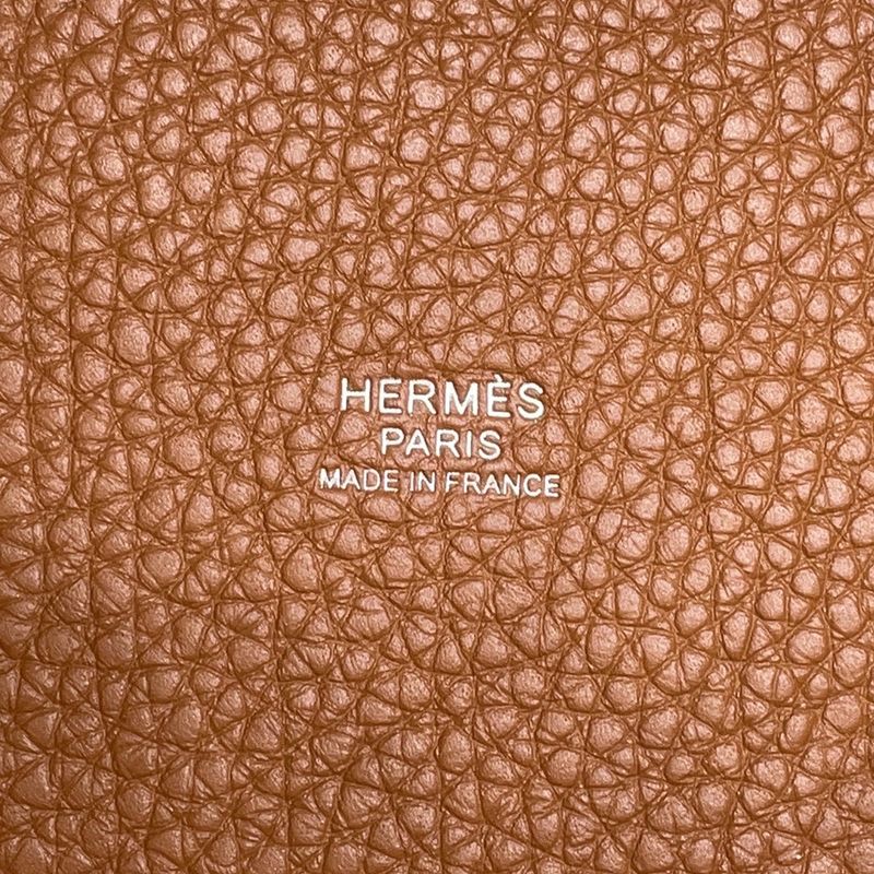 Hermes Handbag Picotin Lock MM Gold Silver Taurillon Clemence