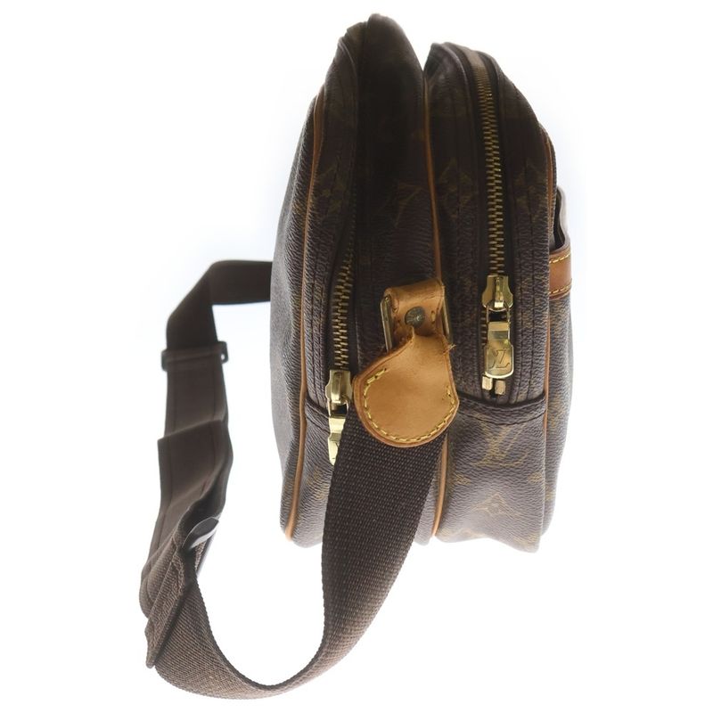 Louis Vuitton Reporter PM Monogram All Over Pattern Shoulder Bag Brown