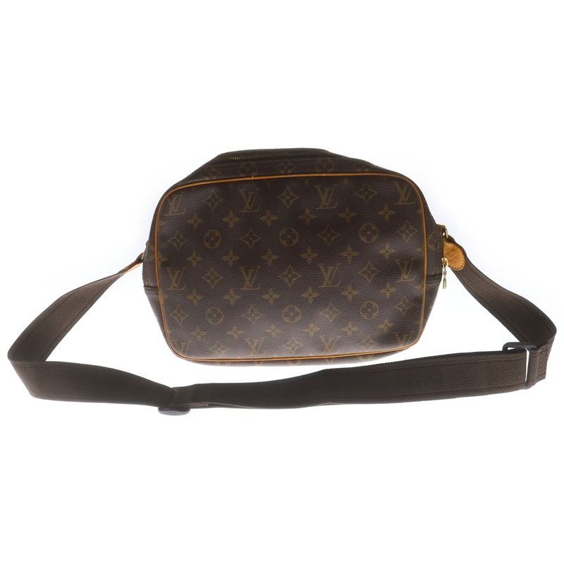 Louis Vuitton Reporter PM Monogram All Over Pattern Shoulder Bag Brown
