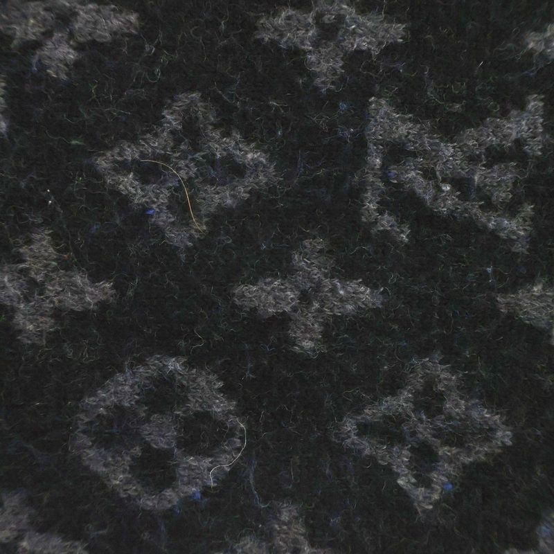 Louis Vuitton Echarpe Monogram Striped Wool Knit Scarf Gray