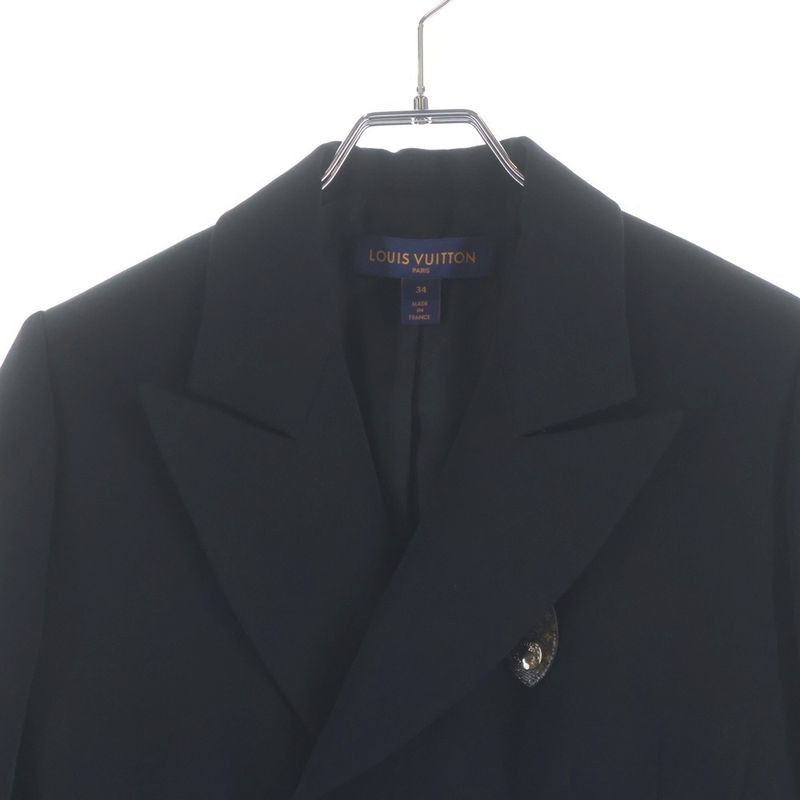 Louis Vuitton Double Presto Chesterfield Coat Black