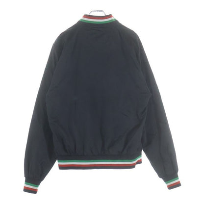 Dolce & Gabbana Zip Up Nylon Jacket with Logo Patch Black