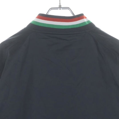 Dolce & Gabbana Zip Up Nylon Jacket with Logo Patch Black