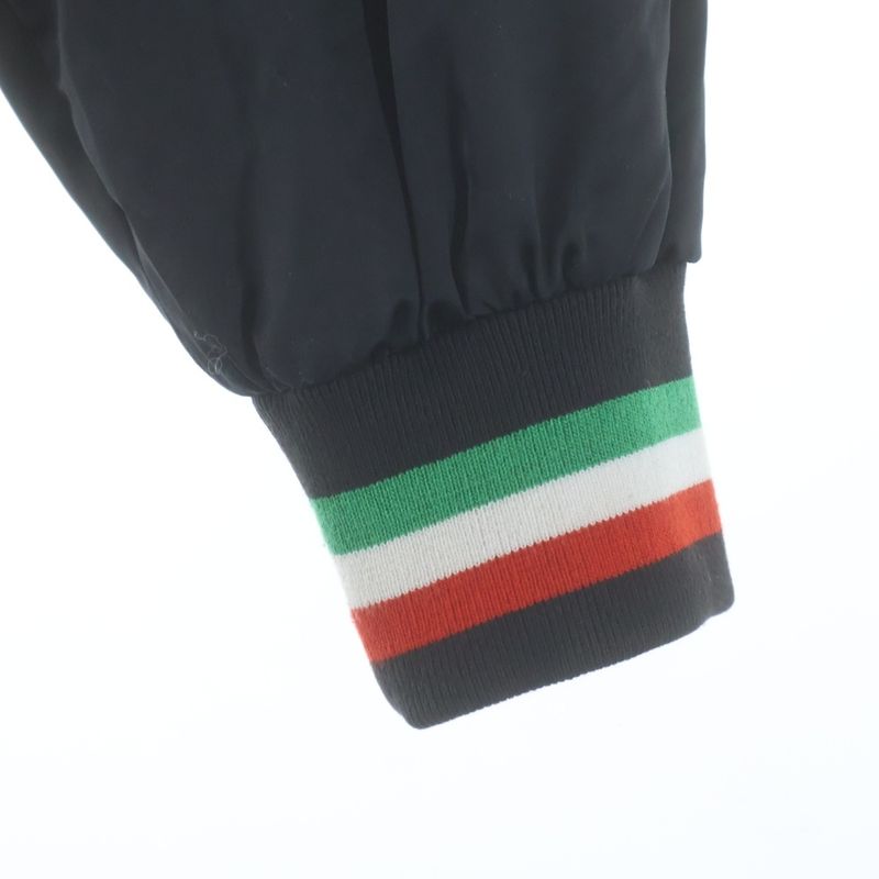 Dolce & Gabbana Zip Up Nylon Jacket with Logo Patch Black
