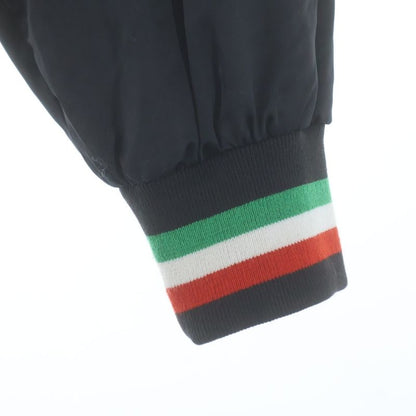 Dolce & Gabbana Zip Up Nylon Jacket with Logo Patch Black
