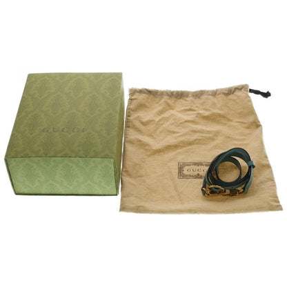 Gucci GG Diana Small Leather Bamboo 2-Way Shoulder Bag Blue