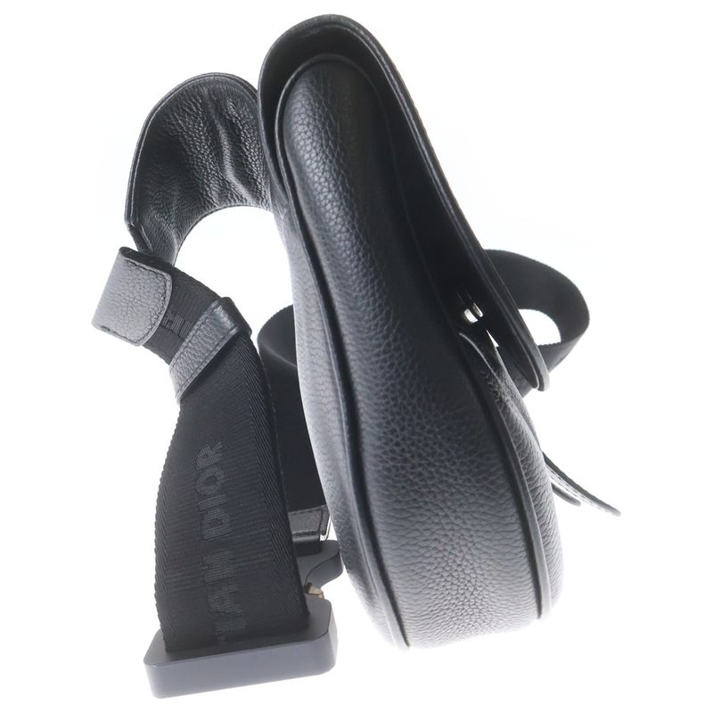 Dior Shawn Stussy Saddle Printed Leather Cross Bag Black