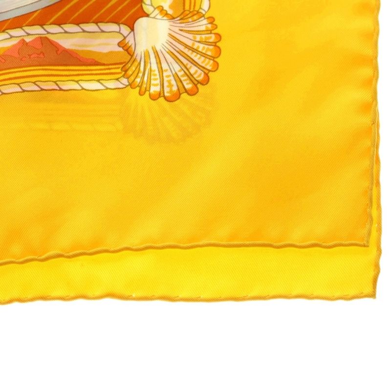 Hermes Carre 90 Iles Vanikoro OU de la Perouse Scarf Yellow