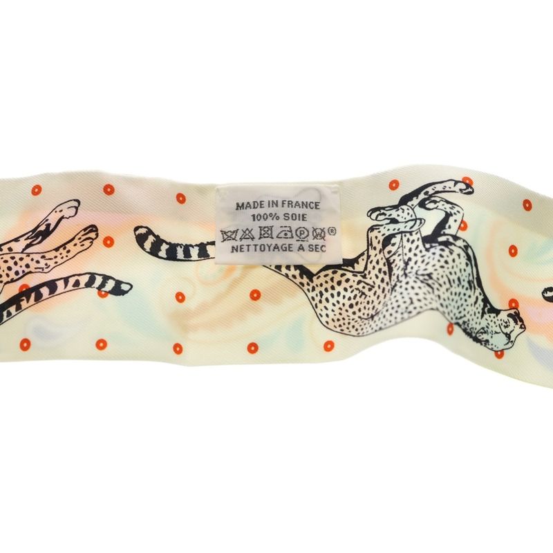 Hermes Scarf Twilly Cheetah Bandana Multicolor