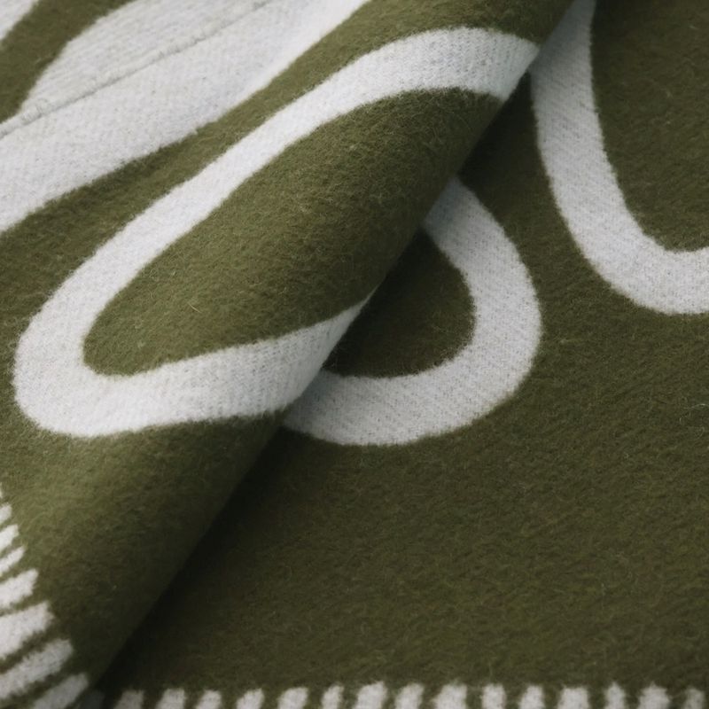 Loewe Logo Leather Patch Side Edge Two Scarf
