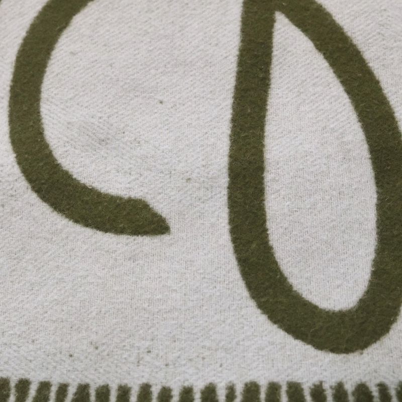 Loewe Logo Leather Patch Side Edge Two Scarf