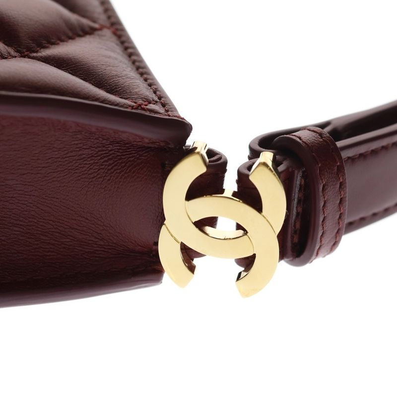 Chanel Quilted CC Logo Lambskin Leather Shoulder Bag Gold Plate
