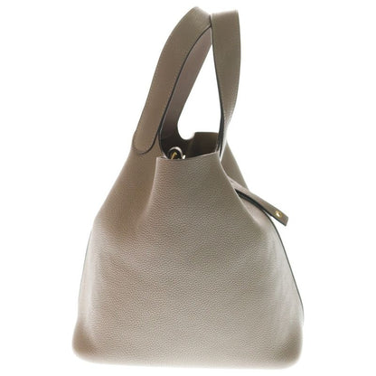 Hermes Picotin Lock MM Griasphalt Togo Handbag Gold