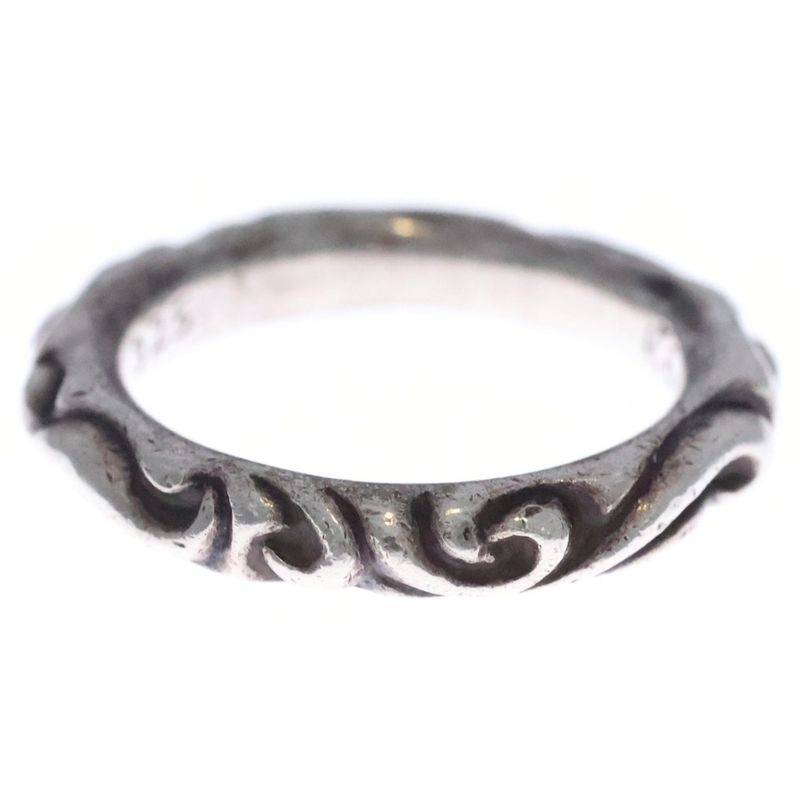 Chrome Hearts Scrl Band Scroll Silver Ring