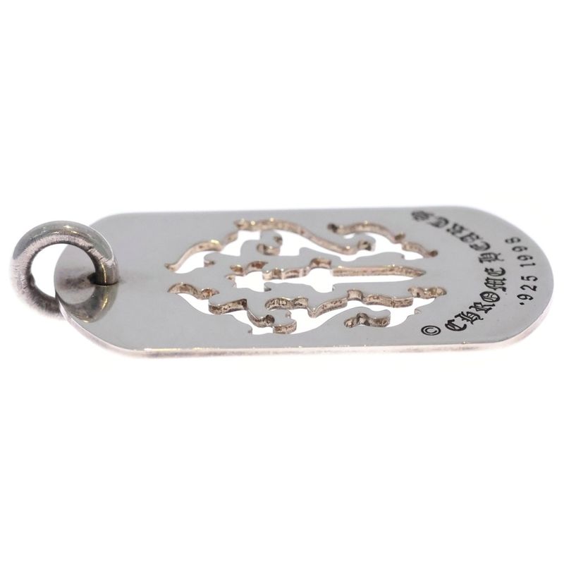 Chrome Hearts D Tag Lrg Dagger Cutout Dog Tag Large Necklace Top