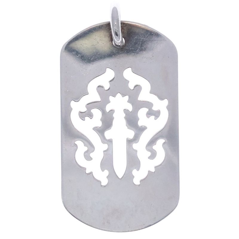 Chrome Hearts D Tag Lrg Dagger Cutout Dog Tag Large Necklace Top