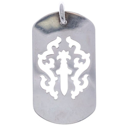 Chrome Hearts D Tag Lrg Dagger Cutout Dog Tag Large Necklace Top
