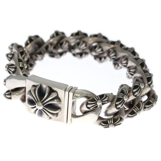 Chrome Hearts EX Fncy Chx Large Box ID Silver Bracelet