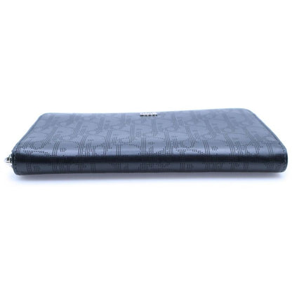Dior Oblique Galaxy Round Zip Wallet Black