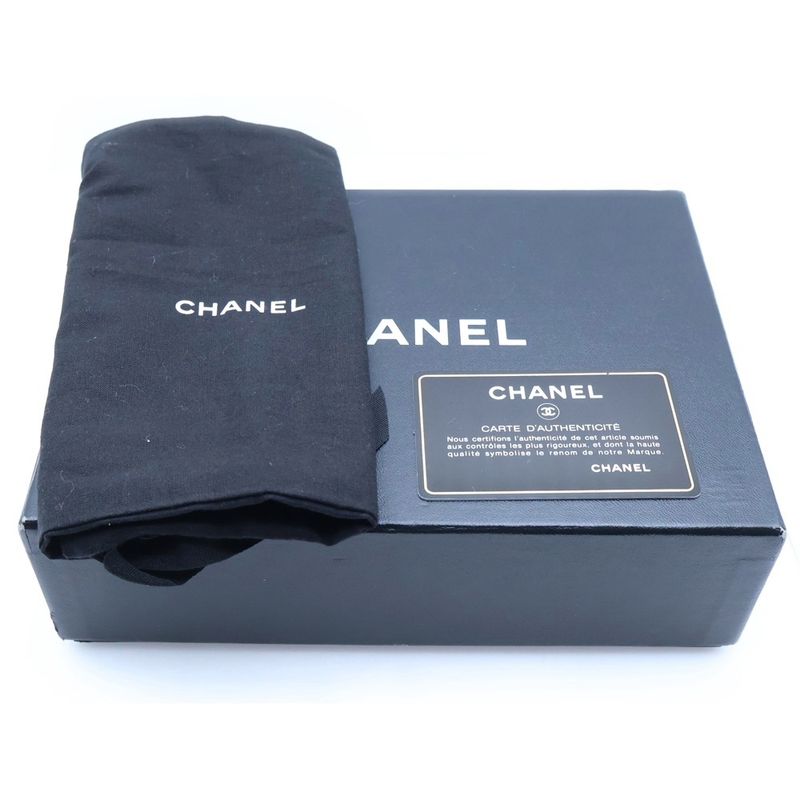 Chanel Quilted Round Chain Shoulder Bag Caviar Leather Black