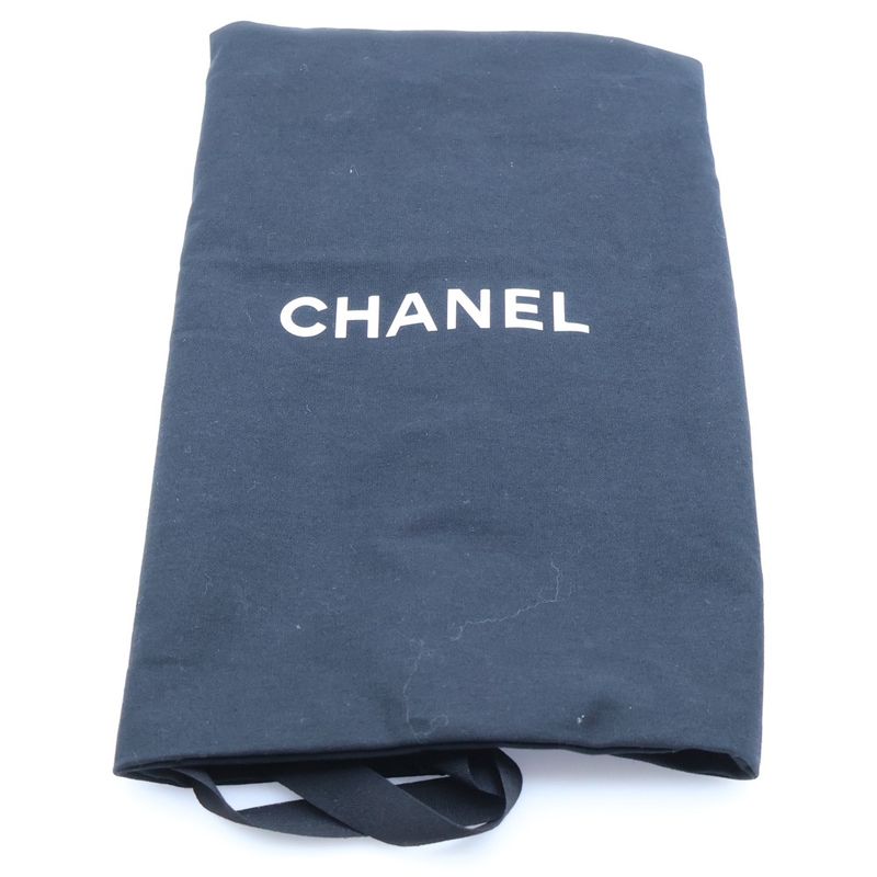 Chanel Quilted Chain Around Mini Flap Leather 2-Way Bag Gold Black